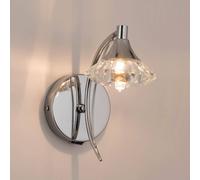 Single Wall Light and Sconce Polished Chrome Finish Harper Living Silver One Size