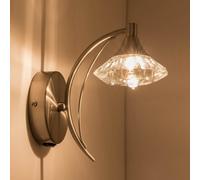 Harper Living Single Wall Light & Sconce Satin Nickel Finish in Light Grey Harper Living Light Grey