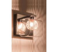 Harper Living Single Wall Light Polished Chrome Finish Glass Shade And Copper Mesh Multi One Size