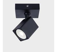 HARPER LIVING Square Shaped Spotlights, Black Spot Light, LED Ceiling Light Rotatable GU10 Ceiling Spotlights Fitting for Bedroom, Living Room, Hallway, Lounge, Bulb not Included