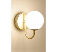 HARPER LIVING Indoor Wall Light, 1xG9 Up and Down Modern Wall Lamp, Gold Finish Elegant Wall Lighting, Globe Shaped Wall Sconce for Bedroom, Living Room, Hallway, Hotel