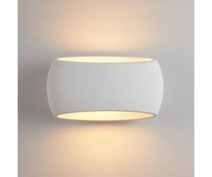 Harper Living Wall Lights, Modern Large Plaster Wall Wash Lighting, 40W E27 ES, Indoor Wall Sconce Lamp with Ceramic Shade, Wall Mounted Light for Bedroom, Living Room, Hallway-Length 30CM