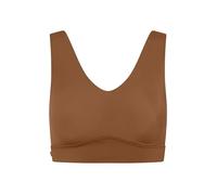 Harper wilde Bliss Bralette - Ultra-Soft and Lightweight V-Neck Bralette - Wireless Bras for Women - Brown, Brown, XXL