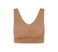 Harper wilde Bliss Bralette - Ultra-Soft and Lightweight V-Neck Bralette - Wireless Bras for Women, Tan, L
