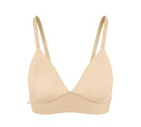 Harper wilde Bliss Triangle Bralette - Ultra-Soft & Lightweight Deep V Bralette with Adjustable Straps, Beige, L
