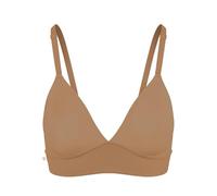 Harper Wilde Bliss Triangle Bralette - Ultra-Soft & Lightweight Deep V Bralette with Adjustable Straps, Tan, XS