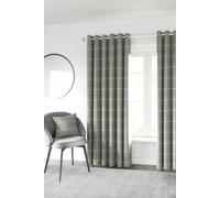 'Harper' Woven Lined Curtains Helena Springfield Silver 229cm width x 229cm drop
