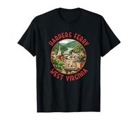 Harpers Ferry West Virginia Retro Distressed Circle T-Shirt