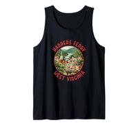 Harpers Ferry West Virginia Retro Distressed Circle Tank Top