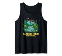 Harpers Ferry West Virginia Vintage Mountain River Outdoors Tank Top