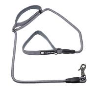 Harpers Tale Reflective Grey Rope Dog Lead Innovative Design with Adjustable Control Handle - Easy Attach Hook - Neoprene Padded Handles 1.5 M Long for Small, Medium & Large Sized Dogs