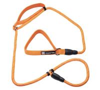 Harpers Tale Reflective Orange Rope Slip Lead Innovative Design with Adjustable Control Handle - Adjustable Slip Noose - Neoprene Padded Handles 1.5 M Long for Small, Medium & Large Sized Dogs