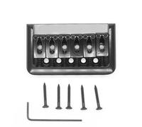 harpfeas 52.5mm Fixed Hardtail Bridge Non-tremolo Electric Guitar Bridge for 6 String Fender Strat Stratocaster Tele Telecaster Guitar Replacement (Black)