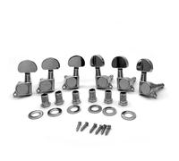 harpfeas 6 Pieces 3L3R Guitar tuner pegs,Big Semicircle Sealed guitar tuning pegs tuners machine heads,for Acoustic or Electric Guitar (Chrome, 3L3R)