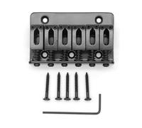 harpfeas 65MM Metal Fixed Hardtail Saddle Bridge Top Load Guitar Tailpiece For 6 string electric guitar or strat guitar (Black)