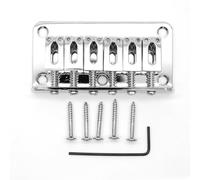 harpfeas 78mm Fixed Hardtail Bridge for 6 String Fender Strat Tele Electric Guitar (Chrome)