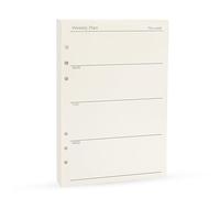 Harphia A5 A6 Loose Leaf Notebook Refill Spiral Binder Planner Inner Page Inside Paper Dairy Weekly Monthly Plan To do Line Dot grid (Weekly Plan, A5-21x14.2cm)