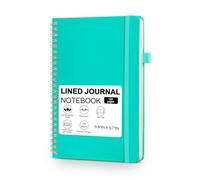 Harphia A5 Hardback Notebook Lined Spiral Notebook for Work and Study. Lined Spiral Journal, 152 Pages, 100gsm Paper, Journals for Writing - A5(6"x8") Mint Blue