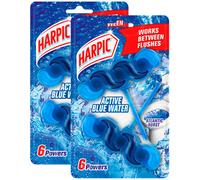 Harpic Active Blue Water Twin Rim Block For A Hygienic Fresh Toilet 4 X 35G