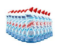 Harpic Active Fresh Toilet Cleaning Gel, Marine Splash, Pack 12 x 750 ml, Infused with Essential Oils, Kills 99.9% of Bacteria, Toilet Cleaner