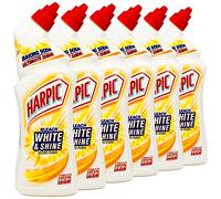 Harpic Bleach White & Shine Citrus Fresh Toilet Cleaner 750ml pack of 6,
