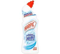 Harpic Bleach White & Shine Toilet Cleaner, Original, 750ml - Powerful Limescale & Stain Removal (Pack of 12)