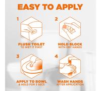 Harpic Hygienic Fresh Sticker Adhesive Toilet Block Citrus Pack 1 x 4