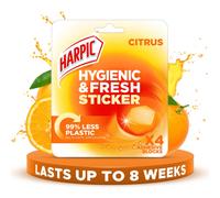 Harpic Hygienic Fresh Sticker Adhesive Toilet Block Citrus Pack 1 x 4 Stic