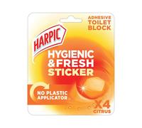 Harpic Hygienic Fresh Sticker Adhesive Toilet Block Citrus (Pack of 6) 3275286