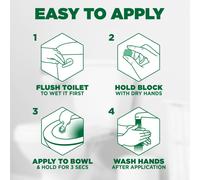 Harpic Hygienic Fresh Sticker Adhesive Toilet Block Pine Pack 3 x 4 St