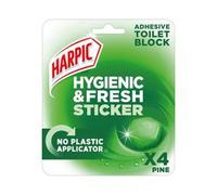 Harpic Hygienic Fresh Sticker Adhesive Toilet Block Pine (Pack of 6) 3275287