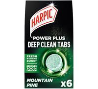 Harpic Toilet Tablets Power Plus Deep Clean Mountain Pine – Removes 100% Limescale, Pack of 6