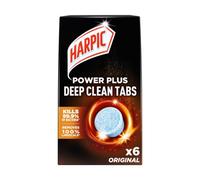 Harpic Power Plus Deep Cleaning Toilet Tablets, Original Scent, Pack 1 x 6 Tablets, Deep Clean Without Scrubbing, Removes 100% Limescale, Toilet Cleaner