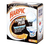 Harpic Powerplus Active Tablets, Original Scent, Pack 1 x 8 Tablets, Deep Clean Without Scrubbing, Removes 100% Limescale, Toilet Cleaner