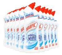 Harpic Toilet Cleaner Bleach White & Shine, ORIGINAL, Multipack of 12 x 750 ml