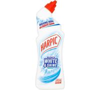 Harpic White & Shine Toilet Bleach Gel, Original Scent, Pack 12 x 750 ml, Kills 99.9% of Bacteria, Toilet Cleaner