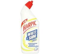 Harpic White & Shine Toilet Bleach Gel, Citrus, Pack 4 x 750 ml, Kills 99.9% of Bacteria, Toilet Cleaner