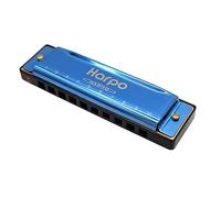 Harpo by Harmo Diatonic Harmonica Key of C - Beginner Harmonica for Kids & Adults, 10 Hole Blues Harp with Case & Cleaning Cloth