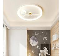 Harpochten Ceiling Light LED Children's Room Lamp Dimming with Remote Control Ceiling Lamp Creative Moon Surface Astronaut Design Boys and Girls Baby Room Bedroom Living Room Chandelier