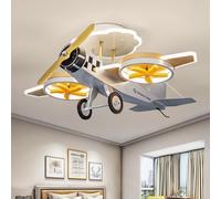Harpochten Children's Room Ceiling Light LED Airplane Ceiling Lamp Dimmable With Remote Control Pendant Light Modern Boys Girls Bedroom Lamps Living Room Study Dining Room Chandelier