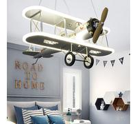 Harpochten Children's Room Lamp LED Ceiling Light Aircraft Modern Ceiling Lamp Dimming With Remote Control 3000K-6000K Children's Lamp Boys Girls Children's Room Lamps Living Room Cafe Chandelier