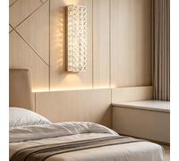 Harpochten Crystal Wall Light, Modern Luxury Indoor Wall Lamp, 3 Color Dimmable (Warm/White/Neutral) Wall Sconce for Living Room, Bedroom, Bathroom, Corridor(B)