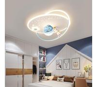 Harpochten LED ceiling light children's room ceiling lamp modern dimmable with remote control children's pendant light moon astronaut design bedroom, children's room, kitchen, dining room ceiling ligh