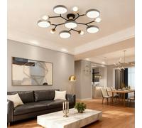 Harpochten LED Ceiling Light, Pendant lamp, Modern and Creative, Living Room/Bedroom/Interior Lighting, Acrylic, Iron, Black, White, Grey, Study/Dining Room/Lobby/Villa(Gray)
