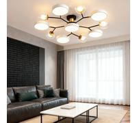 Harpochten LED Ceiling Light, Pendant lamp, Modern and Creative, Living Room/Bedroom/Interior Lighting, Acrylic, Iron, Black, White, Grey, Study/Dining Room/Lobby/Villa(White)