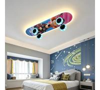 Harpochten LED Kids Room Ceiling Light Creative Ceiling Lamp with Remote Control Stepless Dimming 3000K-6500K 7 Lighting Effects Skateboard Motif Iron & Acrylic Kindergartens & Bedrooms