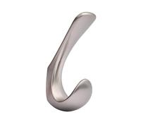 HARPOON 5 Pack Towel Hooks for Bathrooms Wall Mounted, Brushed Satin Nickel Bathroom Hooks for Towels, Robe & Towel Hook for Wall, 3.5 Inch Modern Bath Towel Hook