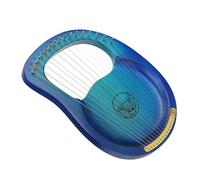 Harps Musical Instruments 16-String Harp Easy-to-Learn Portable Stringed Instrument 16 Soundboard Style With Patterned Concave(Blue 1)