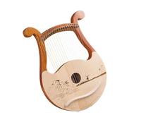 Harps Musical Instruments 19 String Lyre Mahogany Harp Portable Music Instrument Tuning Wrench For Beginner Easy To Learn(Deer)