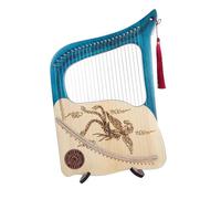Harps Musical Instruments 24 Strings Easy To Learn Small Harp Instrument Mini Lyre Music Professional Niche Musical Instrument Accessories(Blue)